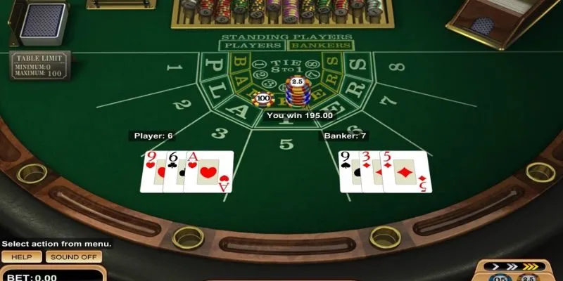 Thứ tự chia bài cho các thành viên trong baccarat game online SONCLUB